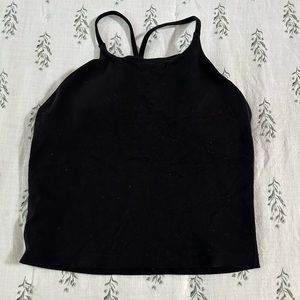 lululemon T Back Crop Tank black size 4 cotton